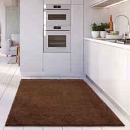 Modern Extra Large Small Soft 5Cm Shaggy Non Slip Bedroom Living Room Carpet Runner Area Rug - Brown 160 X 230 Cm - thumbnail 4