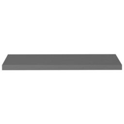 Berkfield Floating Wall Shelf High Gloss Grey 90X23.5X3.8 Cm Mdf - thumbnail 4