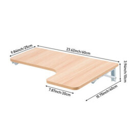 Light Walnut Wall Mounted Drop Leaf Table Fold Down Laptop Writing Desk Folding Storage Shelf - thumbnail 2