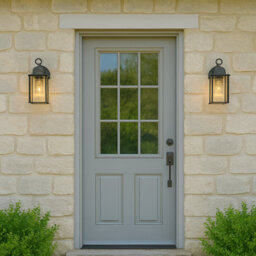 CGC Lighting Cgc Freya Bevelled Glass Antique Bronze Coach Lantern Outdoor Outside Wall Light Porch - thumbnail 4