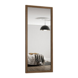 Spacepro Shaker 1 Panel Mirrored Carini Walnut Effect Framed Sliding Wardrobe Door (H)2220mm (W)610mm - thumbnail 1
