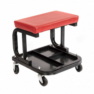 Oypla Heavy Duty Garage Stool Rolling Mechanics Chair Crawling Seat - image 1