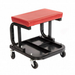 Oypla Heavy Duty Garage Stool Rolling Mechanics Chair Crawling Seat - thumbnail 2