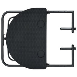 Berkfield Hanging Balcony Table Black 60X64X83.5 Cm Plastic Rattan Look - thumbnail 6
