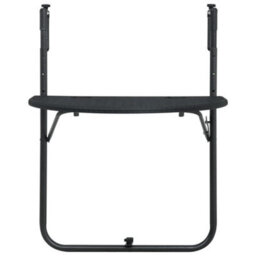 Berkfield Hanging Balcony Table Black 60X64X83.5 Cm Plastic Rattan Look - thumbnail 2