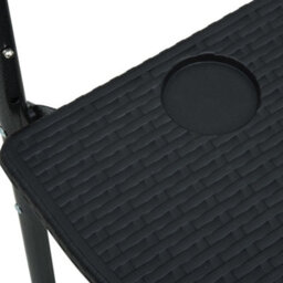 Berkfield Hanging Balcony Table Black 60X64X83.5 Cm Plastic Rattan Look - thumbnail 8