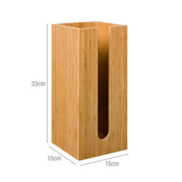 EHC Woodluv Toilet Roll Holder Stand, Free-Standing Toilet Paper Storage Holder, Square Toilet Paper Loo Roll Holder Stand - thumbnail 6