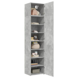 Berkfield Slim Storage Cabinet Concrete Grey 50X42.5X225 Cm Engineered Wood - thumbnail 3