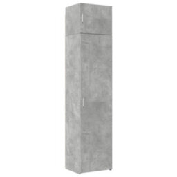 Berkfield Slim Storage Cabinet Concrete Grey 50X42.5X225 Cm Engineered Wood - thumbnail 2