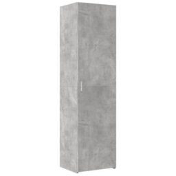 Berkfield Slim Storage Cabinet Concrete Grey 50X42.5X225 Cm Engineered Wood - thumbnail 6