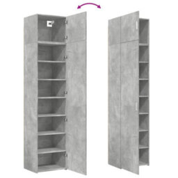 Berkfield Slim Storage Cabinet Concrete Grey 50X42.5X225 Cm Engineered Wood - thumbnail 9
