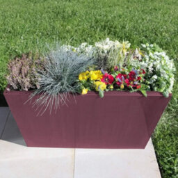 Woven Wood Limited Edition - 75Cm Long Zinc Galvanised Rose Gold 90Cm Tall Trough Planter - thumbnail 5