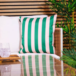 icon Indoor And Outdoor Checkerboard Waterproof Filled Cushion Green - thumbnail 2