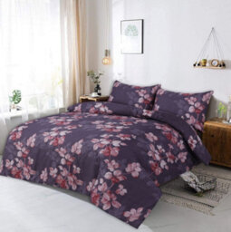 Homes & Linen Sobi Printed Microfiber 4 Piece Bedding Set Duvet Cover Fitted Sheet And Pillowcases - thumbnail 1