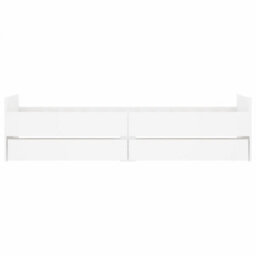 Berkfield Bed Frame With Drawers Without Mattress White 90X200 Cm - thumbnail 6