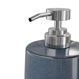 GoodHome Boann Gloss Blue Reactive Glaze Effect Ceramic Freestanding Soap Dispenser - thumbnail 3