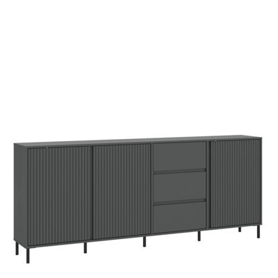 Furniture To Go Avenale Sideboard 3 Door 3 Drawer In Anthracite - image 1