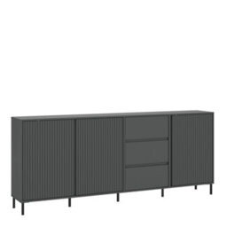Furniture To Go Avenale Sideboard 3 Door 3 Drawer In Anthracite - thumbnail 1