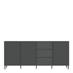 Furniture To Go Avenale Sideboard 3 Door 3 Drawer In Anthracite - thumbnail 2