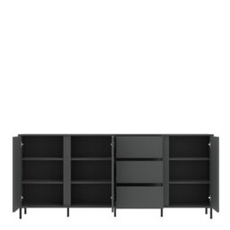 Furniture To Go Avenale Sideboard 3 Door 3 Drawer In Anthracite - thumbnail 3
