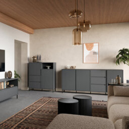 Furniture To Go Avenale Sideboard 3 Door 3 Drawer In Anthracite - thumbnail 5