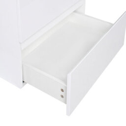 Wyld And Coco Nova Wall-Mounted Vanity Unit With Integrated Resin Basin, White Melamine Mdf, 2 Drawers, 60X46 Cm - thumbnail 8
