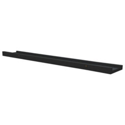 Berkfield Picture Frame Ledge Shelves 2 Pcs Black 80X9X3 Cm Mdf - thumbnail 6