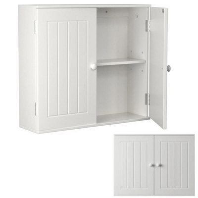 Wall Cupboard, Bathroom Cabinet Kitchen Cupboard Wall Hanging White Cabinet Mdf - image 1