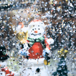 Snowtime 22Cm Water Gift Bag Snowman Led Glitter Light Up Christmas Decoration - thumbnail 6