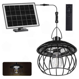 Amorly Solar Shed Pendant Light, Auto Dusk To Dawn Hanging Chandelier, White Solar Light For Indoor Outdoor Barn Patio Garden Yard - thumbnail 1