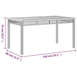 Berkfield 5 Piece Garden Dining Set With Cushions Beige Poly Rattan - thumbnail 9