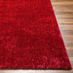 Livabliss Cloudy Shaggy-Solid Color Red Plush Soft Pile Living Bedroom Rug 200 X 275 Cm Easy Care, Non Shedding - thumbnail 5