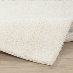 Livabliss Round Moda Shaggy-Solid Color Cream Plush Soft Pile Living Bedroom Rug 120 X 120 Cm Easy Care, Non Shedding - thumbnail 4