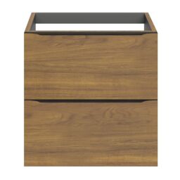 GoodHome Imandra Standard Walnut Effect Wall-Mounted Bathroom Cabinet (H) 600mm (W) 600mm - thumbnail 2