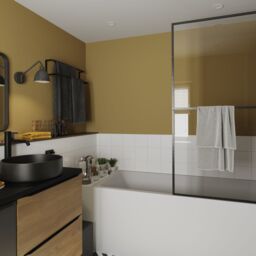 GoodHome Imandra Standard Walnut Effect Wall-Mounted Bathroom Cabinet (H) 600mm (W) 600mm - thumbnail 6