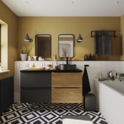 GoodHome Imandra Standard Walnut Effect Wall-Mounted Bathroom Cabinet (H) 600mm (W) 600mm - thumbnail 5