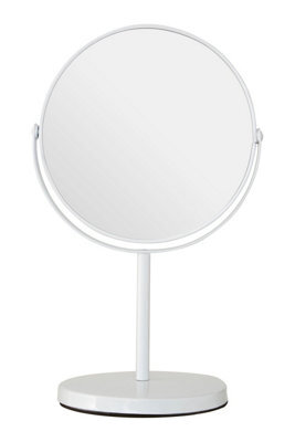 Orsina Marisha White Metal Swivel Large Table Mirror - image 1