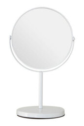 Orsina Marisha White Metal Swivel Large Table Mirror - thumbnail 1