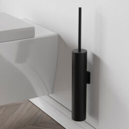 Cosmic Toilet Brush & Holder, Matt Black, Micra Collection - thumbnail 2