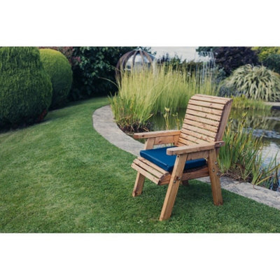 Churnet Valley Garden Furniture Ltd Valley Chair - Timber - L73 X W64 X H95 Cm - Garden Furniture - Minimal Assembly Required - Set Of Waterproof Cushions Included - image 1