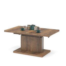 Heze Furniture Astrid 70 - 2 In 1 Extending Coffee / Dining Table - Halifax Oak - thumbnail 6