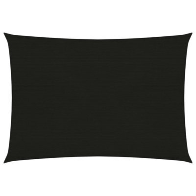 Berkfield Sunshade Sail 160 G/m2 Black 3.5X5 M Hdpe - image 1