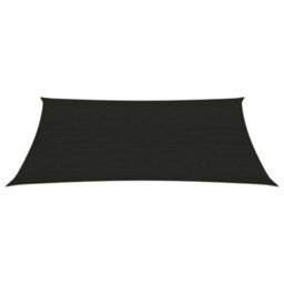 Berkfield Sunshade Sail 160 G/m2 Black 3.5X5 M Hdpe - thumbnail 2