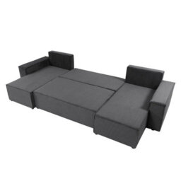 Karl U Universal Corner Sofa Bed In Living Room Chipboard Polyurethane Foam Wave Springs 312X145X82Cm Light Grey Universal - thumbnail 2