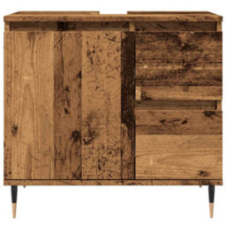 Walplus Bathroom Cabinet Old Wood 65X33X60 Cm Engineered Wood - thumbnail 4