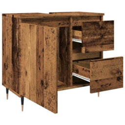 Walplus Bathroom Cabinet Old Wood 65X33X60 Cm Engineered Wood - thumbnail 8