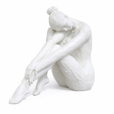 Gifts Direct 2 U Sculpted Serenity Resin Sitting Lady Figure - image 1
