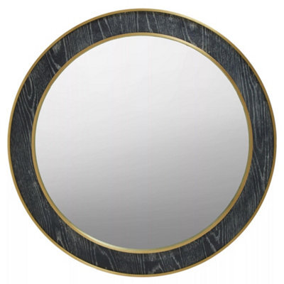 Orsina Lena Wall Mirror, Gold, Black, Grey, Synthetic, Metal, Glass - image 1