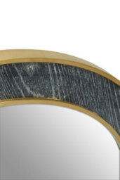 Orsina Lena Wall Mirror, Gold, Black, Grey, Synthetic, Metal, Glass - thumbnail 3