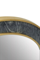 Orsina Lena Wall Mirror, Gold, Black, Grey, Synthetic, Metal, Glass - thumbnail 7